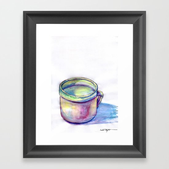 Pink Cup Framed Art Print