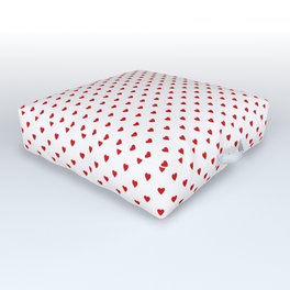 Small Red heart pattern Outdoor Floor Cushion