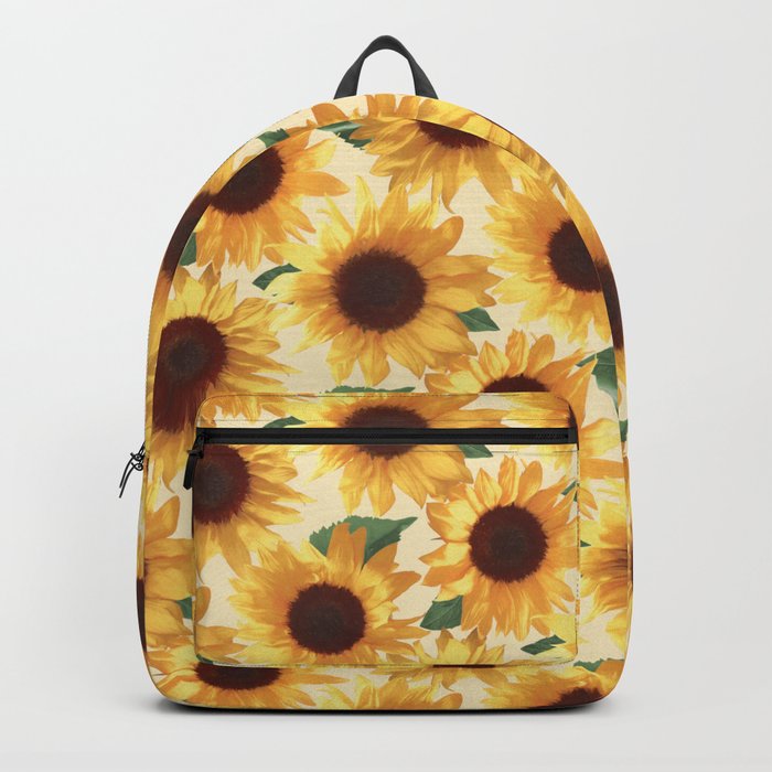 Happy Yellow Sunflowers Backpack