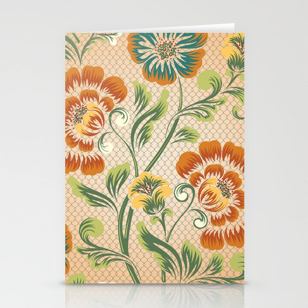 Flourish Baroque Pattern 20 Stationery Cards