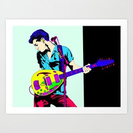 Rockstar I Art Print | Celebrity, Popart, Cool, Rock, Retro, Electric, Music, Indie, Guitars, Neon 