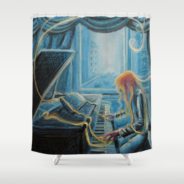 Slave to the Music Shower Curtain