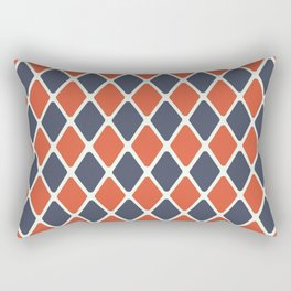 Blue and Orange Diamonds Rectangular Pillow