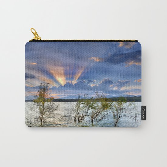 "Sunrays at the lake at sunset" Carry-All Pouch