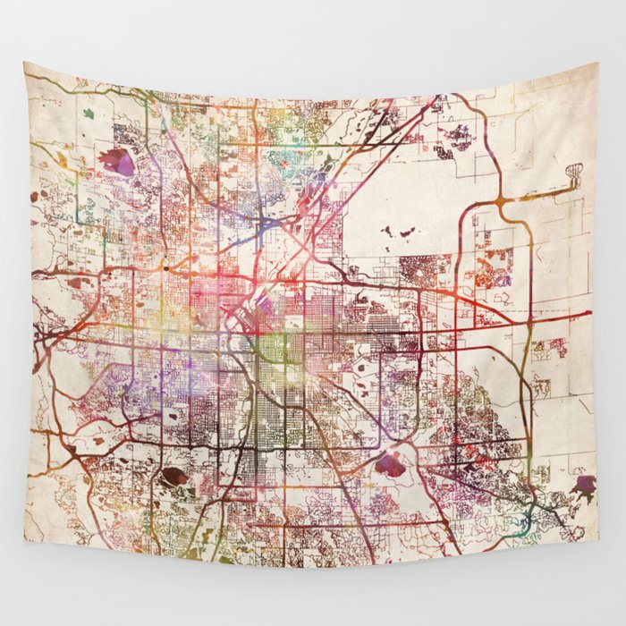 Denver Wall Tapestry by MapMapMaps.Watercolors  Society6