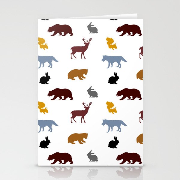 Animals,forest,Scandinavian style art Stationery Cards