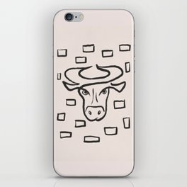 Taurus zodiac drawing iPhone Skin