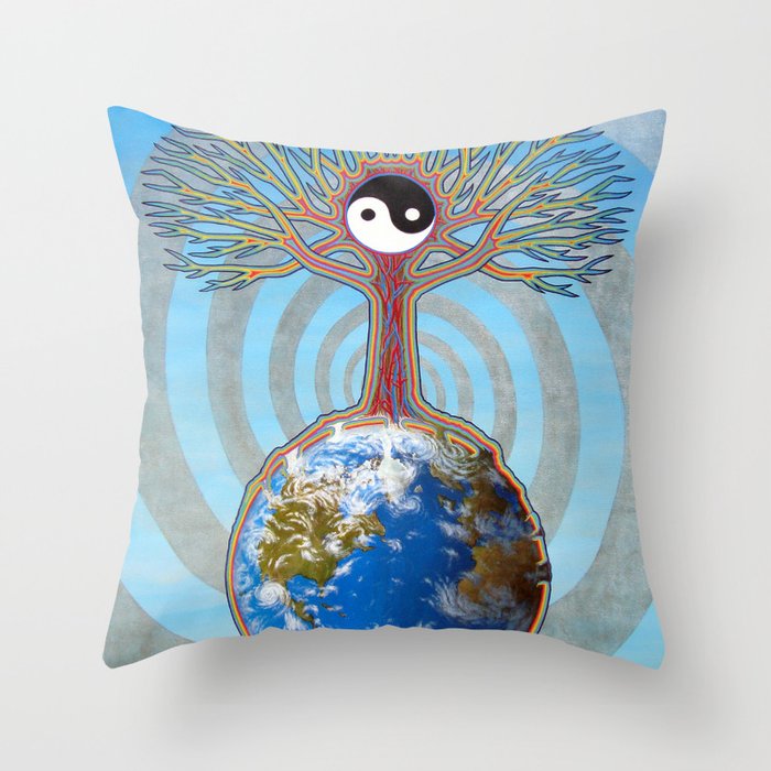Balanced Earth Throw Pillow