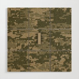 Personalized I Letter on Green Military Camouflage Army Design, Veterans Day Gift / Valentine Gift / Military Anniversary Gift / Army Birthday Gift  Wood Wall Art