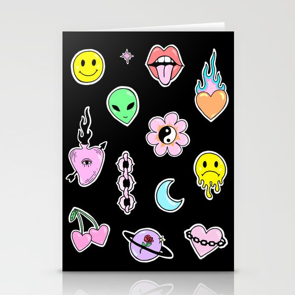 90s Stickers Stationery Cards