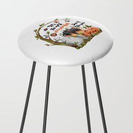 Halloween time quote decoration design Counter Stool