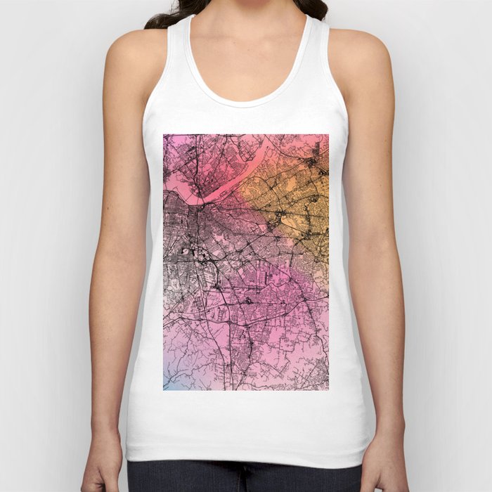 colorful Louisville city map Tank Top