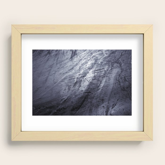 Ice age, silver Recessed Framed Print