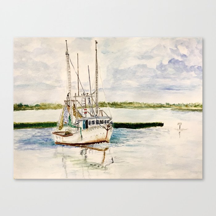 Shrimp boat Canvas Print