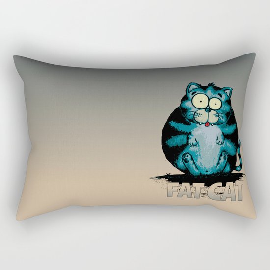 Fat Cat Rectangular Pillow