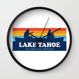 Lake Tahoe California Nevada Canoe Wall Clock