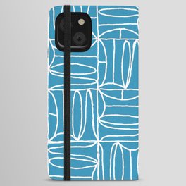 vote - block print word pattern blue and white iPhone Wallet Case