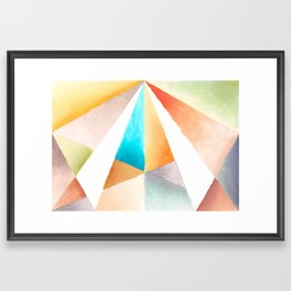 Geometric Watercolor Framed Art Print