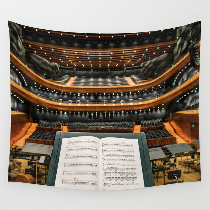 Orchestre Theater score Wall Tapestry