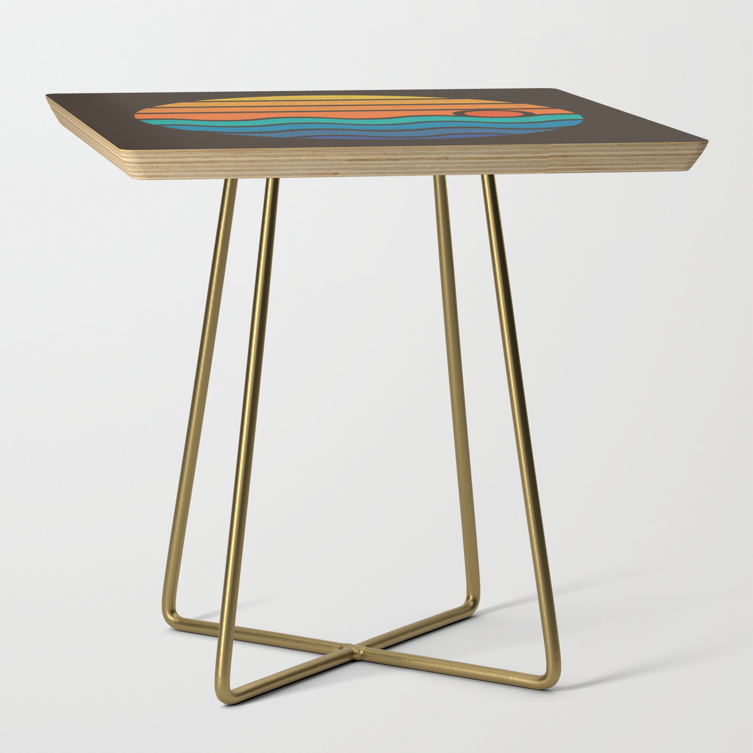 Sunrise On The Sea Vintage Style T Shirt Side Table By Bicone