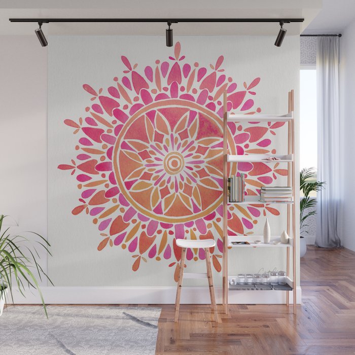 Mandala – Pink Ombré Wall Mural