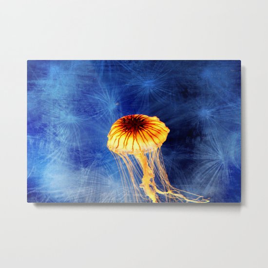 Jellyfishing Metal Print