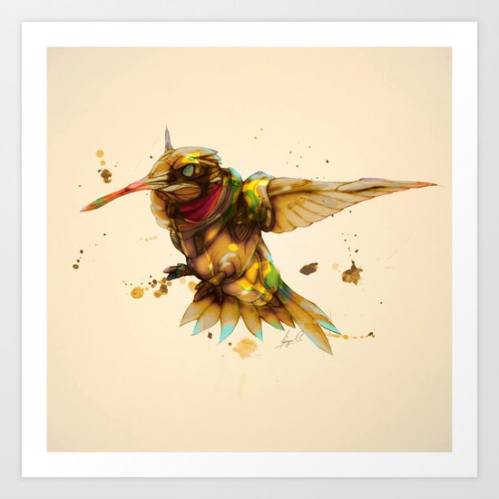 android hummingbird Art Print