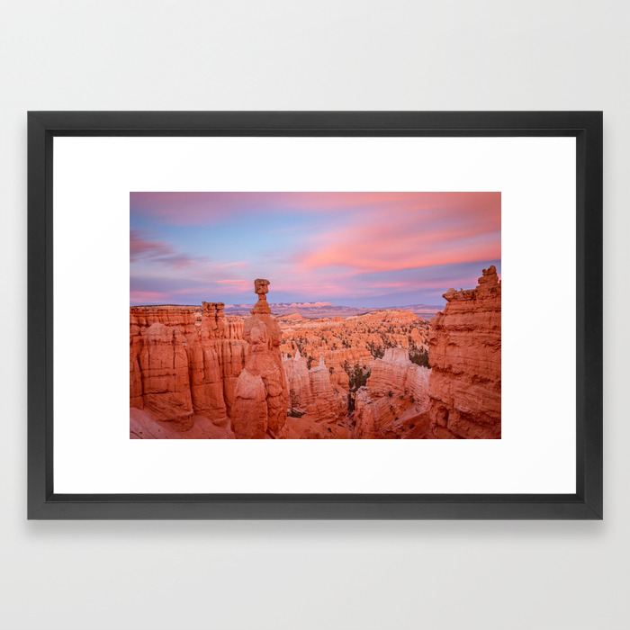 Bryce Canyon Sunset Utah National Park Landscape Photography Framed Art Print