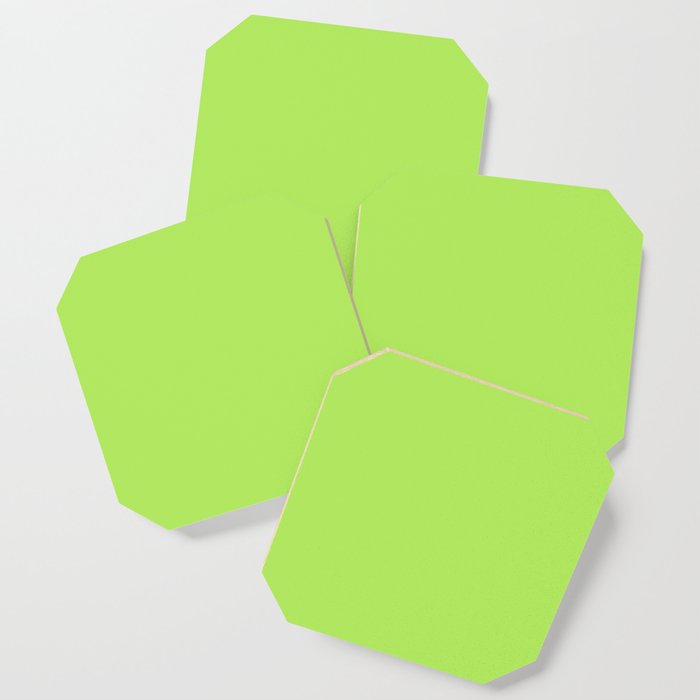 From The Crayon Box – Inch Worm Green - Bright Lime Green Solid Color Coaster