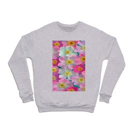 Neon Flowers Pattern Crewneck Sweatshirt