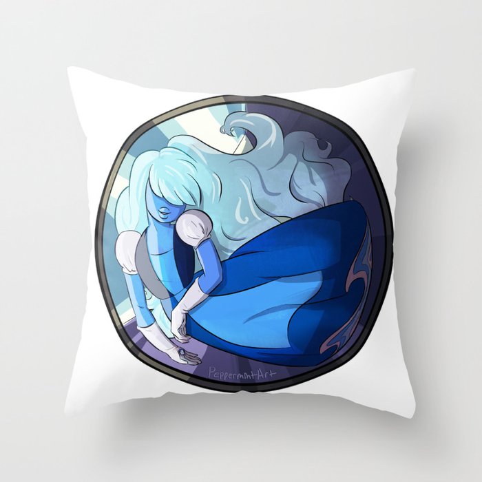 Sapphire in Sapphire Throw Pillow