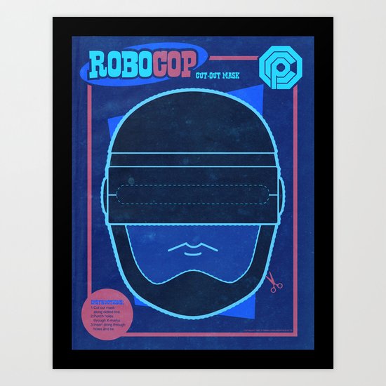 Robocop Mask Art Print