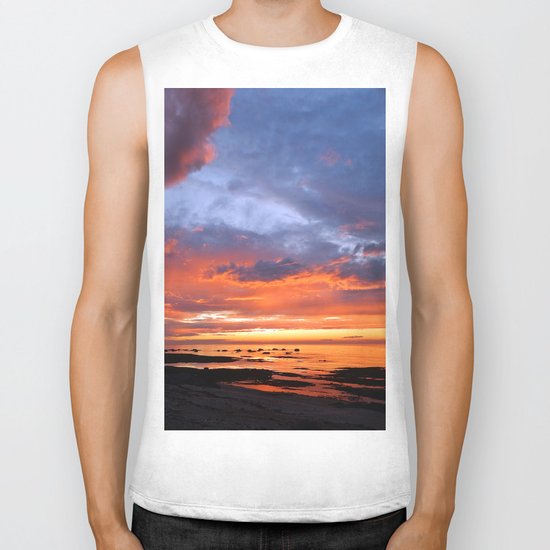 Stunning Seaside Sunset Biker Tank