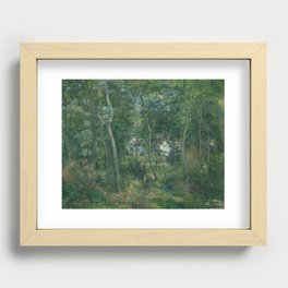 Edge of the Woods Near L'Hermitage, Pontoise by Camille Pissarro Recessed Framed Print