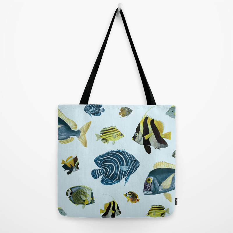 Tote bag in tropical fish design