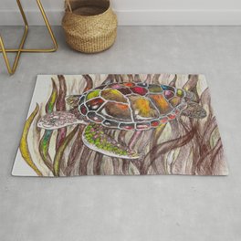 Tripping turtle Rug
