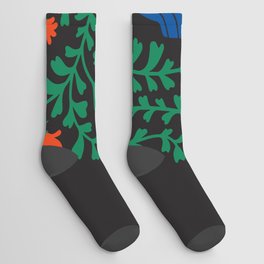 Summer Bloom: Midnight Rain Forest Socks