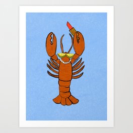 Glam Lobster Art Print