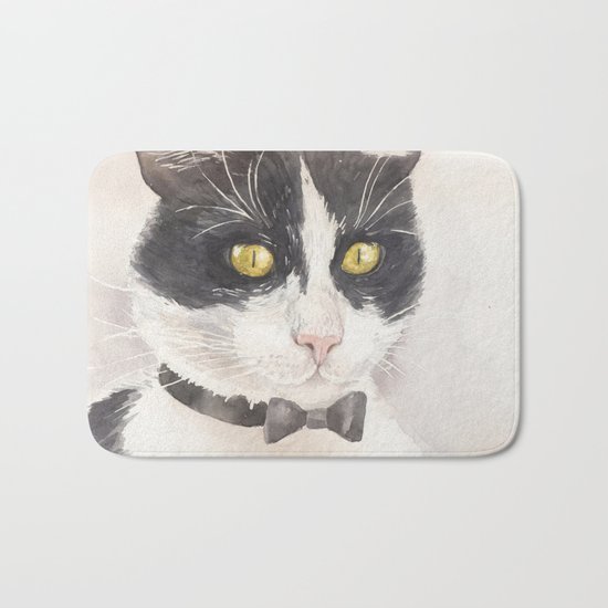 Tuxedo cat Bath Mat