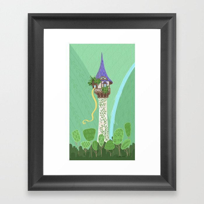 Rapunzel's Tower Framed Art Print