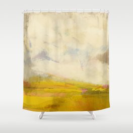 the sky over the fields abstract landscape Shower Curtain