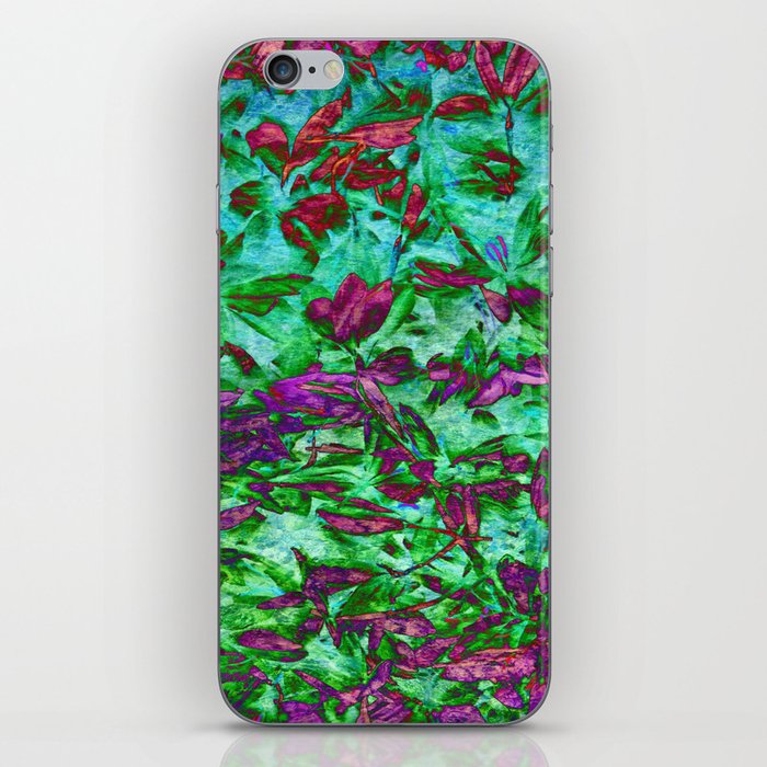 pink and green floral fairy bed iPhone Skin