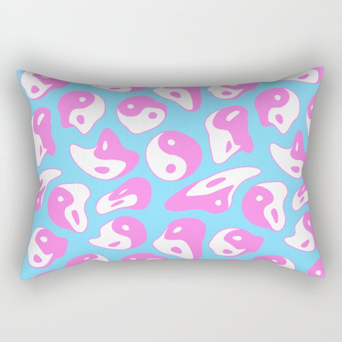 Melting yin yang symbol colorful cartoon seamless pattern Rectangular Pillow