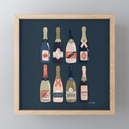 French Champagne Collection – Teal Framed Mini Art Print
