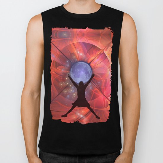 Go for the moon Biker Tank