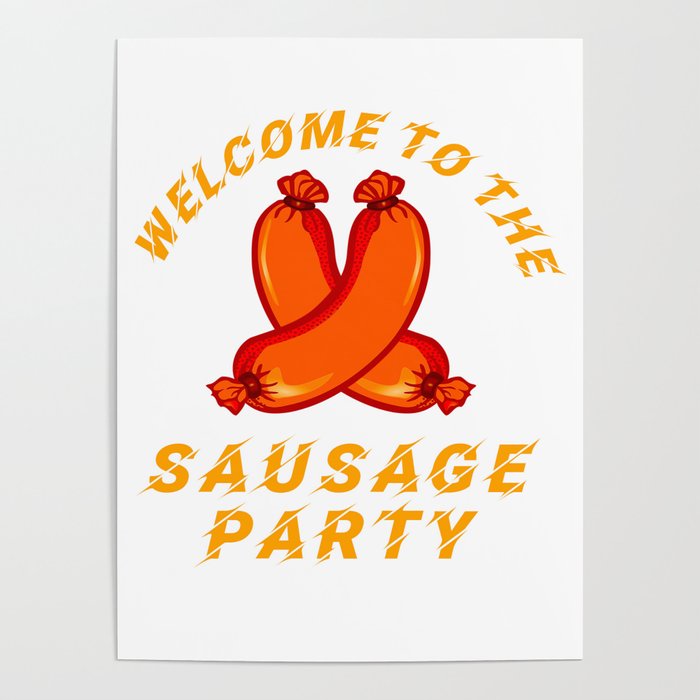 Oktoberfest Welcome to the Sausage Party 2018 Octoberfest Bratwurst Poster