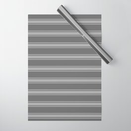 [ Thumbnail: Dim Grey and Dark Gray Colored Lined/Striped Pattern Wrapping Paper ]