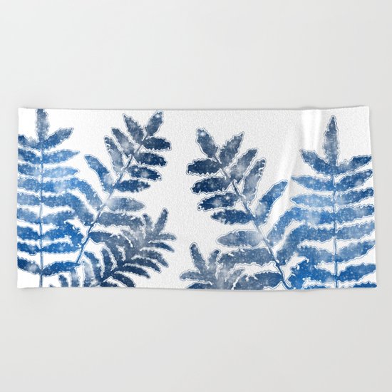 Twilight Leaves Beach Towel