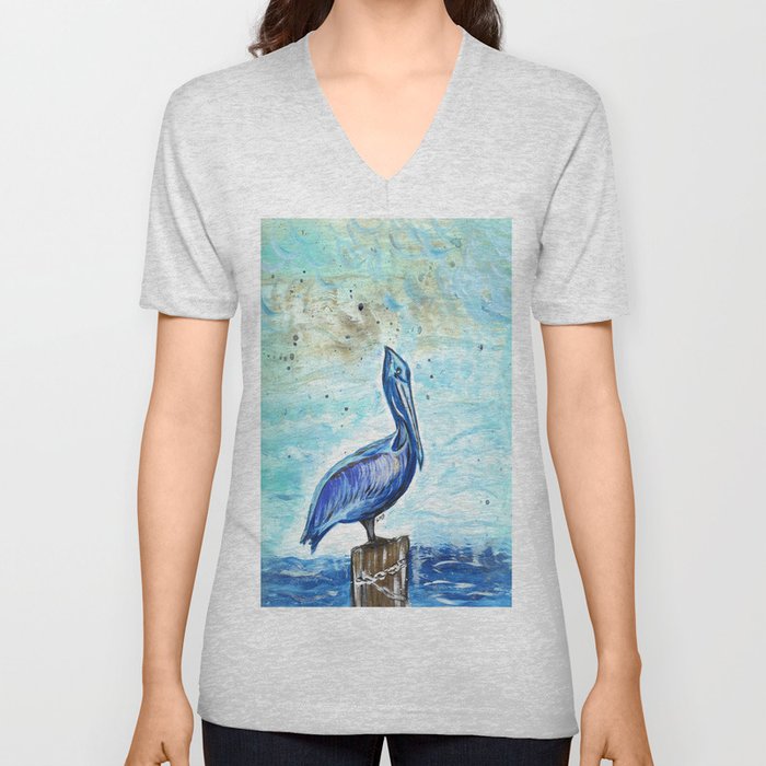 Blue Pelican V Neck T Shirt