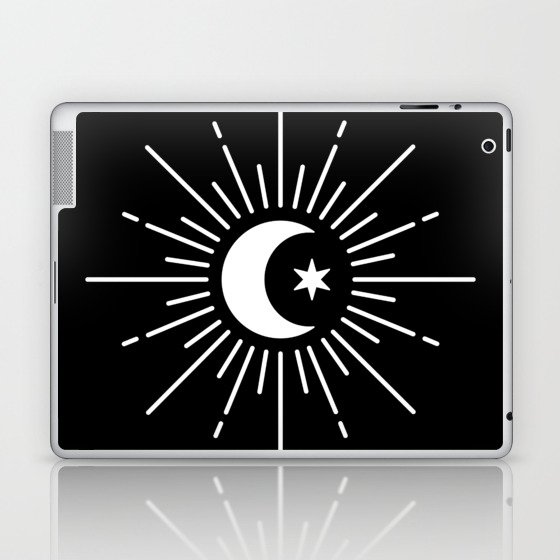 Minimalist Moon (white) Laptop & iPad Skin